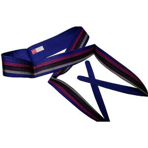 1970s Glam Belt Sash Purple Silk Obi Wrap Bohemian Style Rich Indian Colors